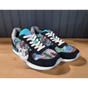 Inkkas Jogger Sneakers Womens 6 Bear Nature Print Black Multicolor Low Top Shoes